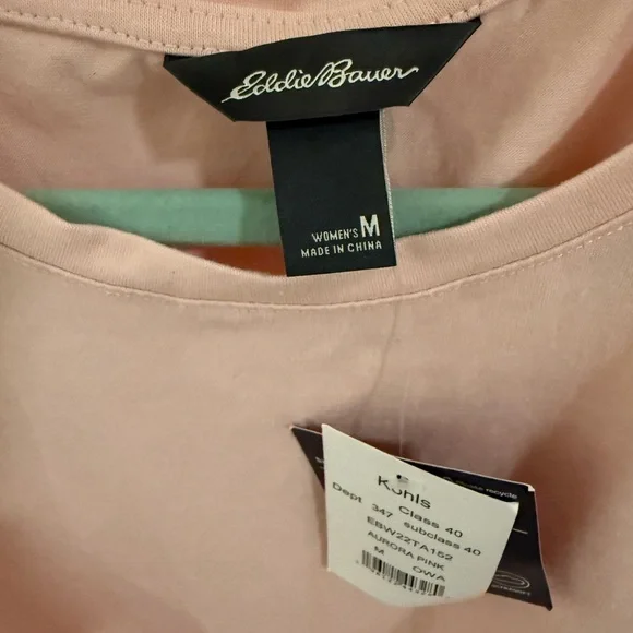 Eddie Bauer Switchback Knit Tank Top Women’s Medium Pink Twist Front Activewear - Picture 2 of 4